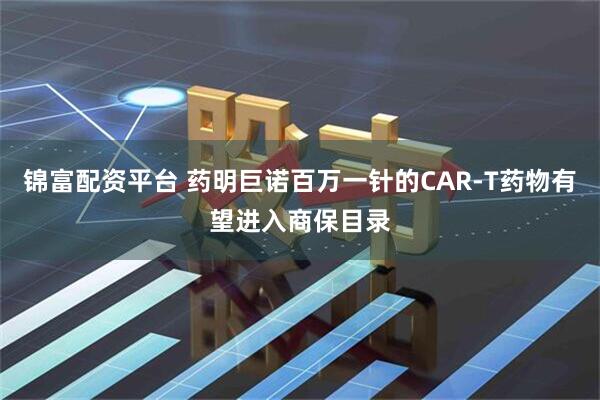 锦富配资平台 药明巨诺百万一针的CAR-T药物有望进入商保目录